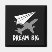 Motivational Pilot Aerospace Engineer Dream Paper  マグネット (正面)