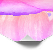 Motivational Pink Floral Butterfly ポスター (コーナー)