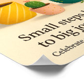 Motivational Plant Quote Art, Inspirational Phrase ポスター (角)