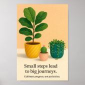 Motivational Plant Quote Art, Inspirational Phrase ポスター (正面)
