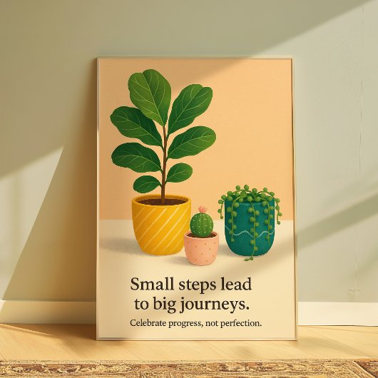 Motivational Plant Quote Art, Inspirational Phrase ポスター