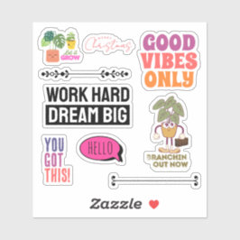 Motivational Plant Quote Sticker Sheet | Christmas シール