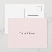 Motivational Positive You're A Queen Quote Card ポストカード (正面/裏面)