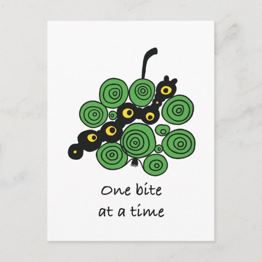 Motivational Postcard "One bite at a time" ポストカード (正面)