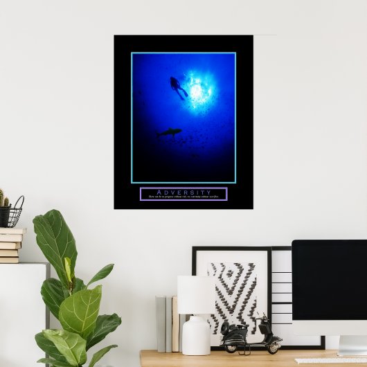 Motivational Poster - "Adversity" - 22"x28" ポスター (ホームオフィス)
