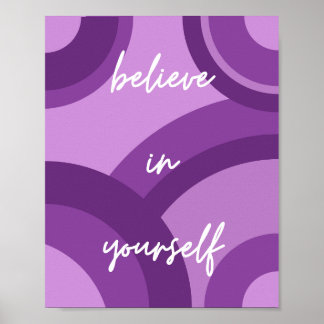 Motivational Poster Believe in Yourself Geometric ポスター
