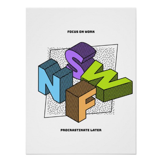 Motivational Poster Office Decor | Bold Quote ポスター (正面)