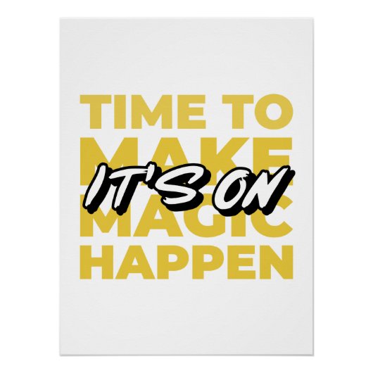 Motivational Poster Typography | Gym Focus ポスター (正面)