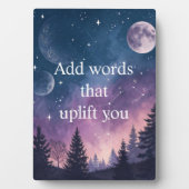 Motivational Poster with Starry Night Sky フォトプラーク (正面)