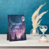 Motivational Poster with Starry Night Sky フォトプラーク (側面)