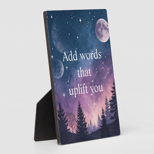 Motivational Poster with Starry Night Sky フォトプラーク (側面)