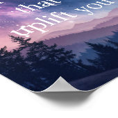 Motivational Poster with Starry Night Sky ポスター (角)