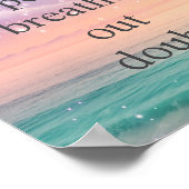 Motivational Poster with Starry Night Sky ポスター (角)