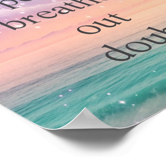 Motivational Poster with Starry Night Sky ポスター (角)