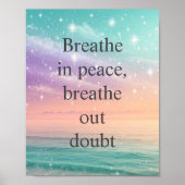 Motivational Poster with Starry Night Sky ポスター (正面)