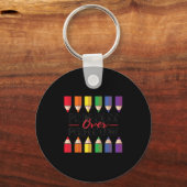 Motivational Progress Over Perfection Back To Scho キーホルダー (正面)