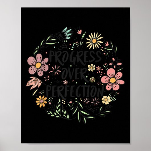 Motivational Progress Over Perfection Back To Scho ポスター (正面)