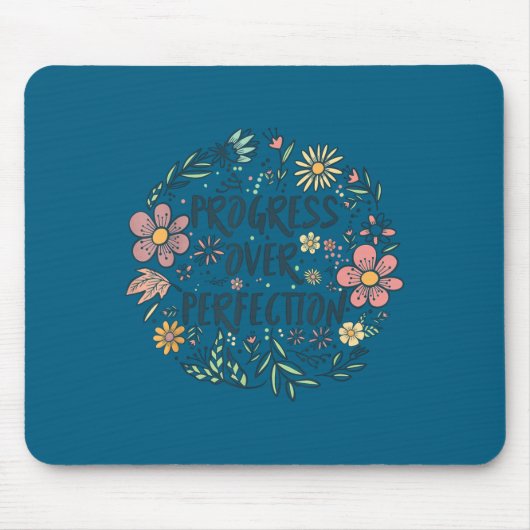 Motivational Progress Over Perfection Back To Scho マウスパッド (正面)
