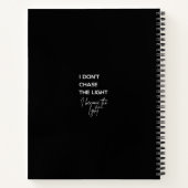 Motivational Quote Black Background ノートブック (裏面)