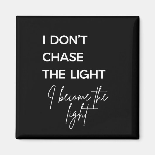 Motivational Quote Black Background マグネット (正面)