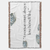 Motivational Quote Blanket  “Love Yourself First”  スローブランケット (正面縦)