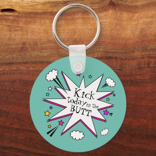 Motivational Quote Comic Book Explosion キーホルダー (裏面)