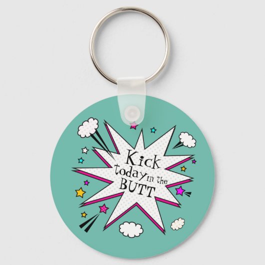 Motivational Quote Comic Book Explosion キーホルダー (裏面)