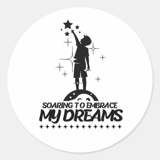 Motivational quote design ラウンドシール (正面)