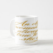 Motivational Quote for Women Mug コーヒーマグカップ (正面左)