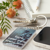 Motivational Quote Keyring | Positive Gift for Fri キーホルダー (正面右)