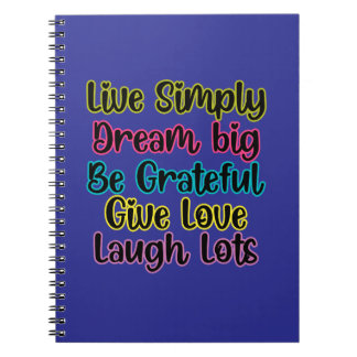 Motivational Quote Live Simply Dream Give Love ノートブック
