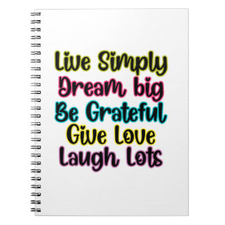 Motivational Quote Live Simply Dream Give Love ノートブック