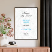 Motivational Quote Modern Script Custom Poster ポスター