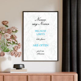 Motivational Quote Modern Script Custom Poster ポスター