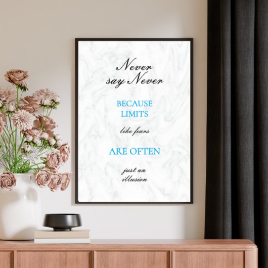Motivational Quote Modern Script Custom Poster ポスター