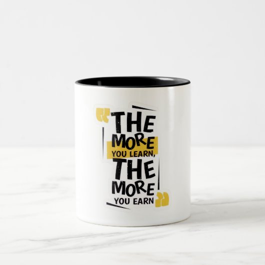 Motivational Quote Mug  ツートーンマグカップ (中央)