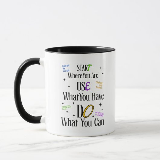 Motivational Quote Mug – Inspirational Coffee Cup マグカップ (左)