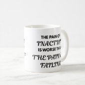 Motivational Quote Mug - The Pain of Inaction... コーヒーマグカップ (正面右)