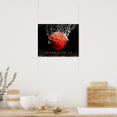 Motivational Quote Never Give Up Basketball Poster ポスター (キッチン)