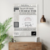 Motivational Quote Newspaper Style Art Poster ポスター