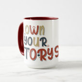 Motivational Quote Own Your Story Inspirational マグカップ (正面左)