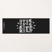 Motivational Quote personalized name Workout Black ヨガマット (裏面(横))