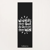 Motivational Quote personalized name Workout Black ヨガマット (裏面)