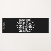 Motivational Quote personalized name Workout Black ヨガマット (正面(横))