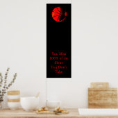 Motivational Quote Red Black Basketball Poster ポスター (キッチン)
