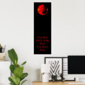 Motivational Quote Red Black Basketball Poster ポスター (ホームオフィス)