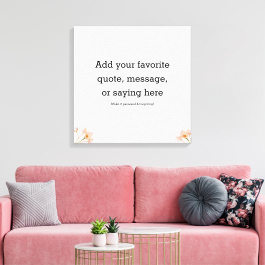 Motivational Quote Stretched Canvas Print キャンバスプリント (インサイチュ (リビング))