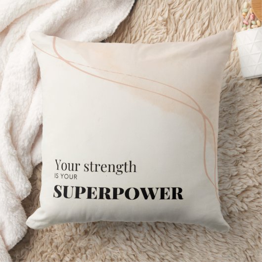 Motivational Quote Throw Pillow クッション (ブランケット)
