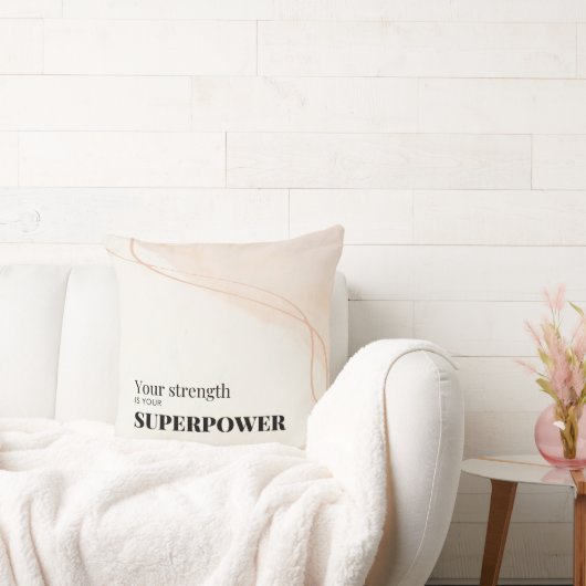 Motivational Quote Throw Pillow クッション (ソファ)