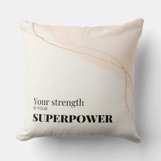 Motivational Quote Throw Pillow クッション (正面)